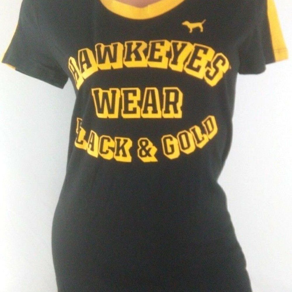 1130 LARGE VICTORIA'S SECRET PINK SEQUIN RARE HAWKS T SHIRT NWT - Picture 3 of 5